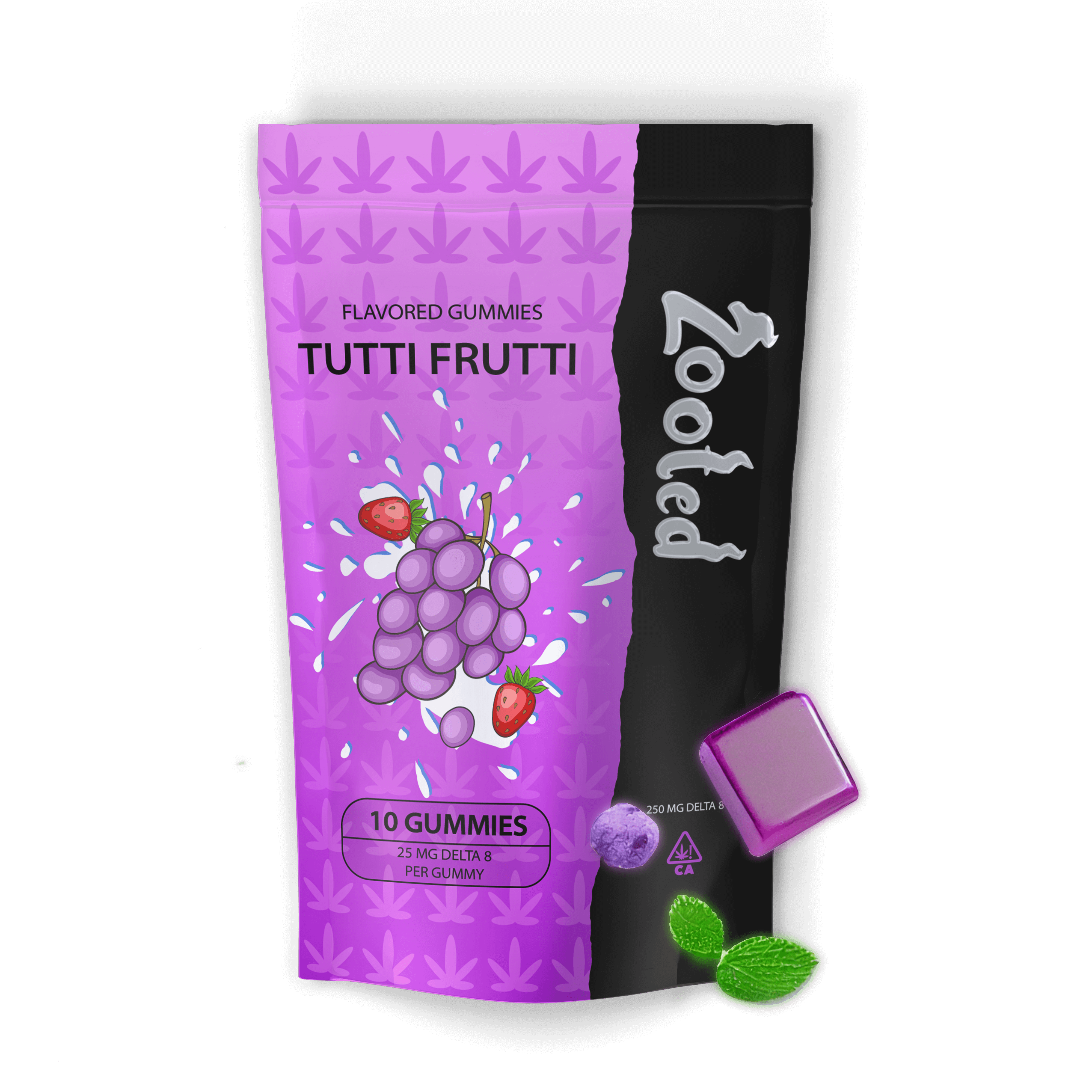 Premium Delta 8 THC gummies in Tutti Frutti flavor - Zooted's cannabis edibles